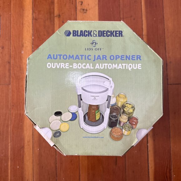 Black & Decker Lids Off Automatic Electric Jar Opener JW200 Open Box Tested NOS - Picture 2 of 7